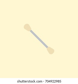 Flat Icon Swab Element. Vector Illustration Of Flat Icon Cotton Buds Isolated On Clean Background. Can Be Used As Cotton, Swab And Buds Symbols.