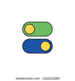 Flat icon switchers isolated on white background. Vector illustration.