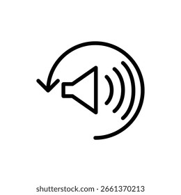 Icono plano que simboliza el bajo nivel de ruido, el volumen silencioso y la reducción de sonido
