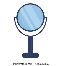 A flat icon of table mirror. Vector illustration on a white background.