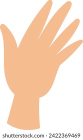 flat icon talk to hand hand gesture