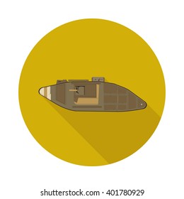flat icon tank of the first world war in vector format eps10