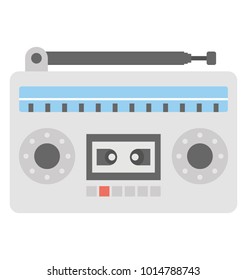 
Flat icon of a tape recorder 
