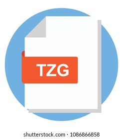 
Flat icon of a TAR archive file 
