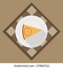 flat icon or tasty pie
