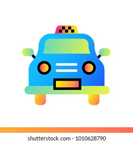 Flat icon Taxi. Hotel services. Material design icon suitable for print, website and presentation