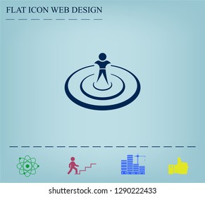 Flat icon of team work