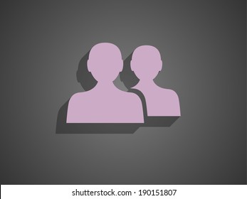 Flat icon of team work
