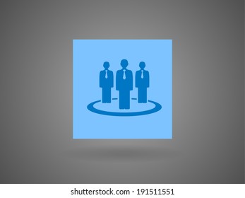 Flat icon of team work