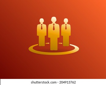 Flat icon of team work