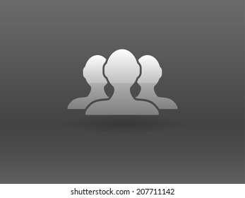 Flat icon of team work