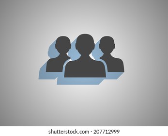 Icono plano del trabajo en equipo