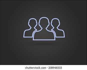 Flat icon of team work