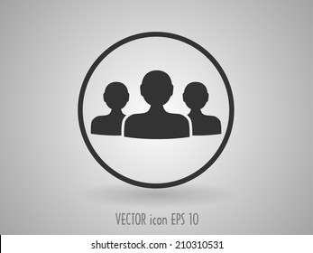 Flat icon of team work