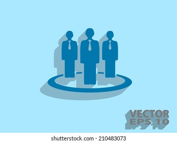 Icono plano del trabajo en equipo