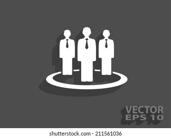 Flat icon of team work