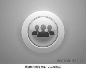 Flat icon of team work