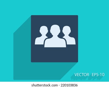 Ícone plano do trabalho em equipe