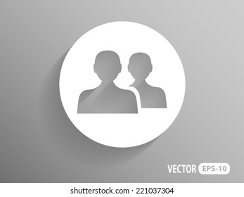 Flat icon of team work
