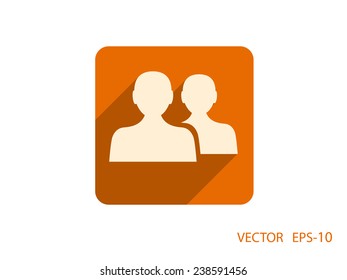 Flat icon of team work
