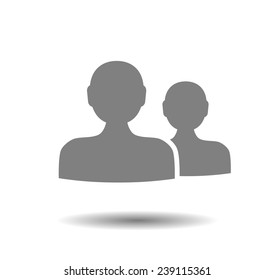 Flat icon of team work