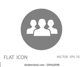 Flat icon of team work