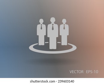Flat icon of team work