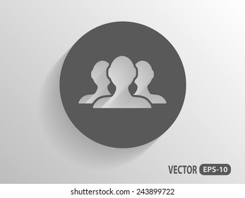 Flat icon of team work