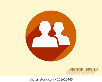 Flat icon of team work