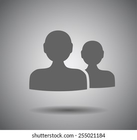 Flat icon of team work