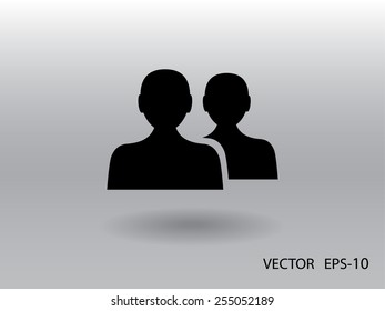 Flat icon of team work