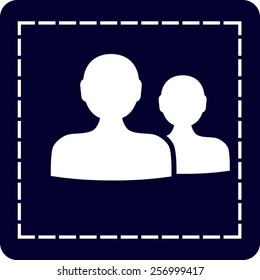 Flat icon of team work