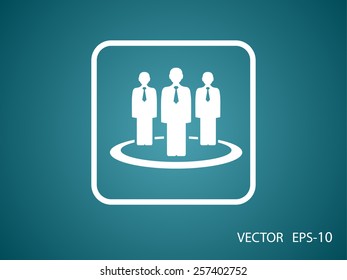 Flat icon of team work