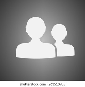 Flat icon of team work