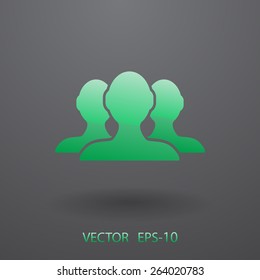 Flat icon of team work