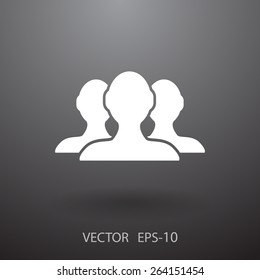 Flat icon of team work