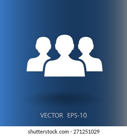 Ícone plano do trabalho em equipe