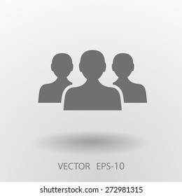Flat icon of team work
