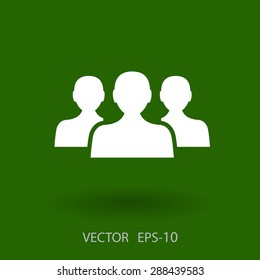 Flat icon of team work