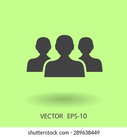 Flat icon of team work