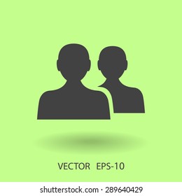 Icono plano del trabajo en equipo