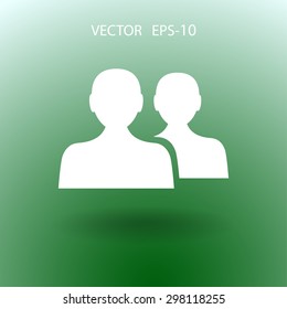 Flat icon of team work