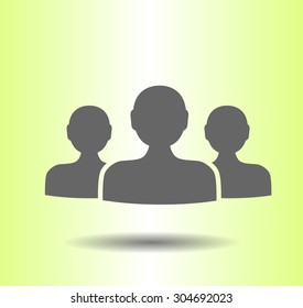 Flat icon of team work