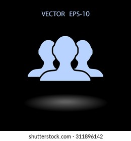 Flat icon of team work