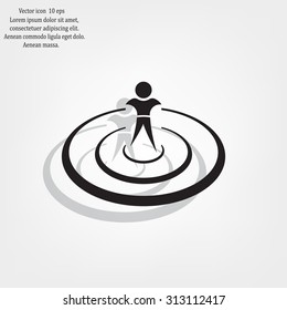 Flat icon of team work