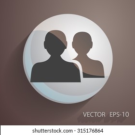 Flat icon of team work