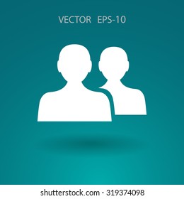Icono plano del trabajo en equipo
