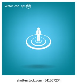 Flat icon of team work