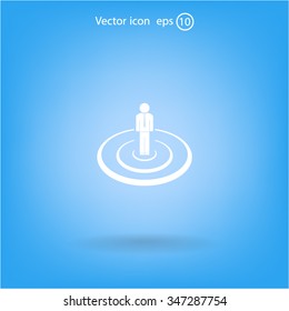 Flat icon of team work