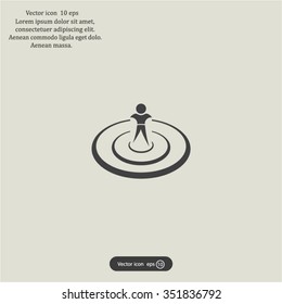 Flat icon of team work